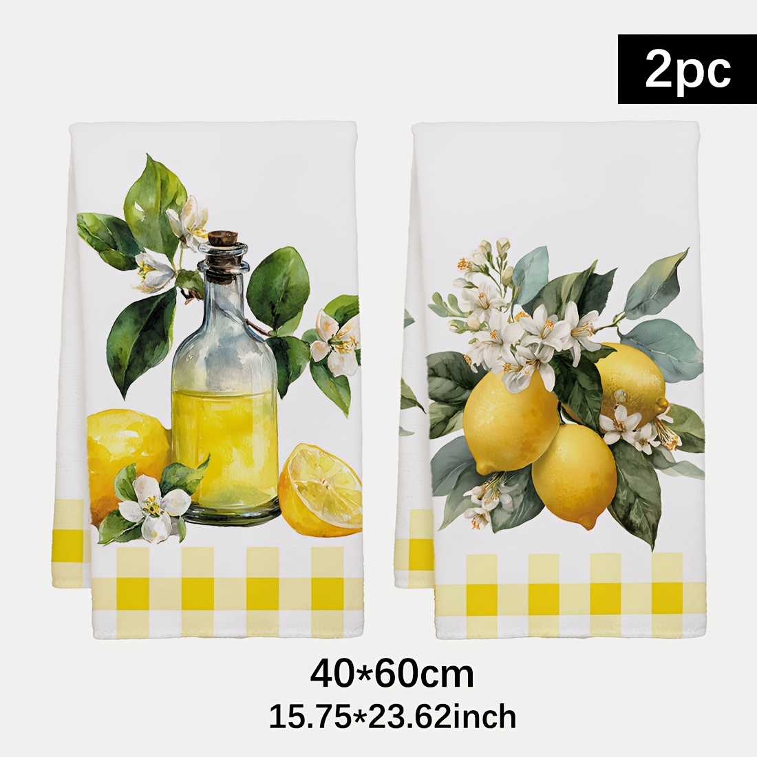 Home Cooking Services - 2 Buah, Handuk Dapur Bermotif Bunga