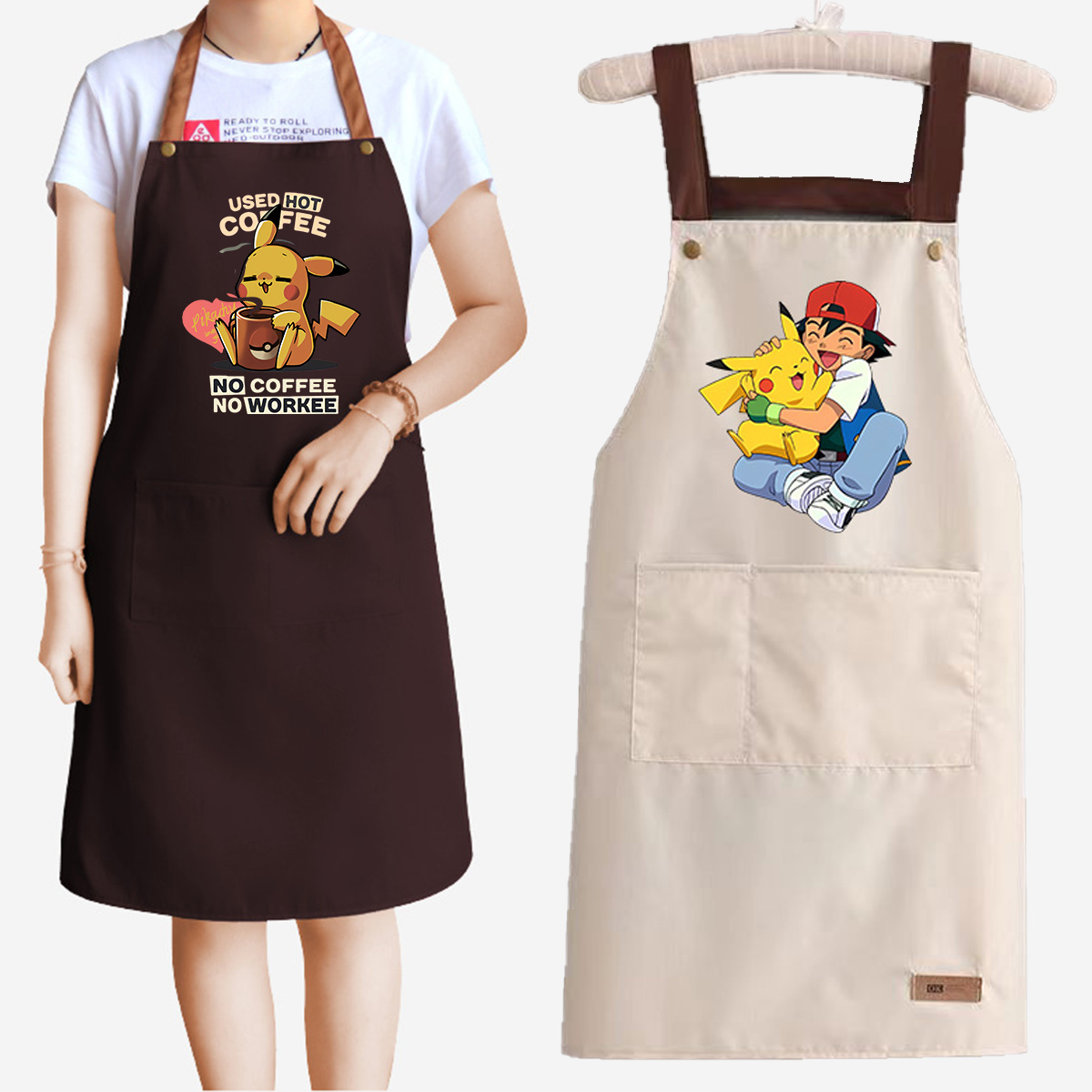 Home Cooking Services - Celemek Memasak Anime Pokemon Wanita Pria