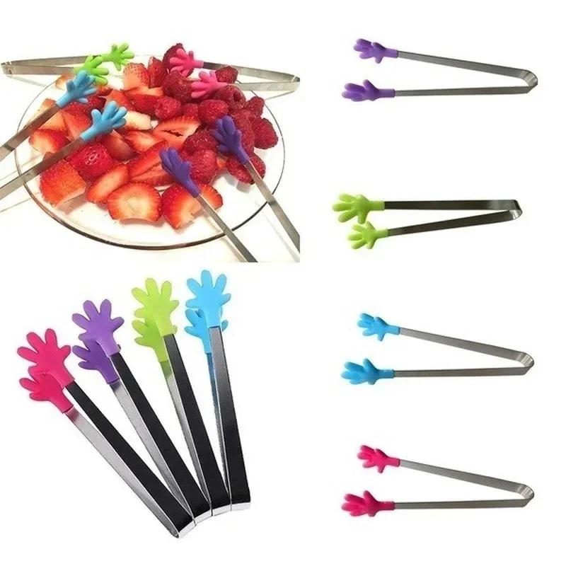 Home Cooking Services - Penjepit Makanan Mini Silikon Gagang Baja