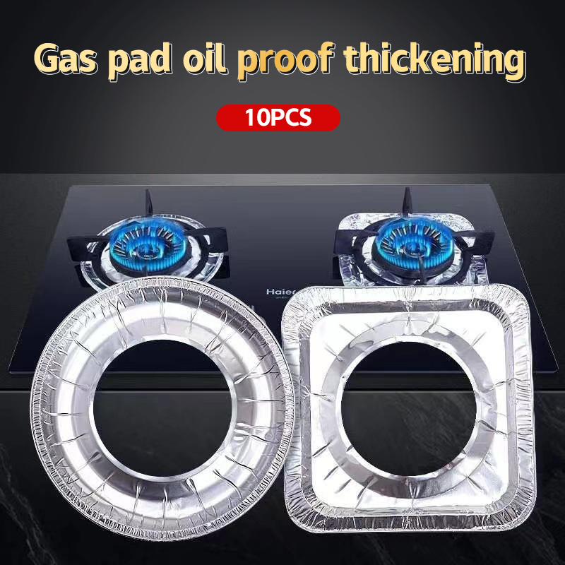 Home Cooking Gas Stove - 10 buah/set penutup Foil aluminium tebal,